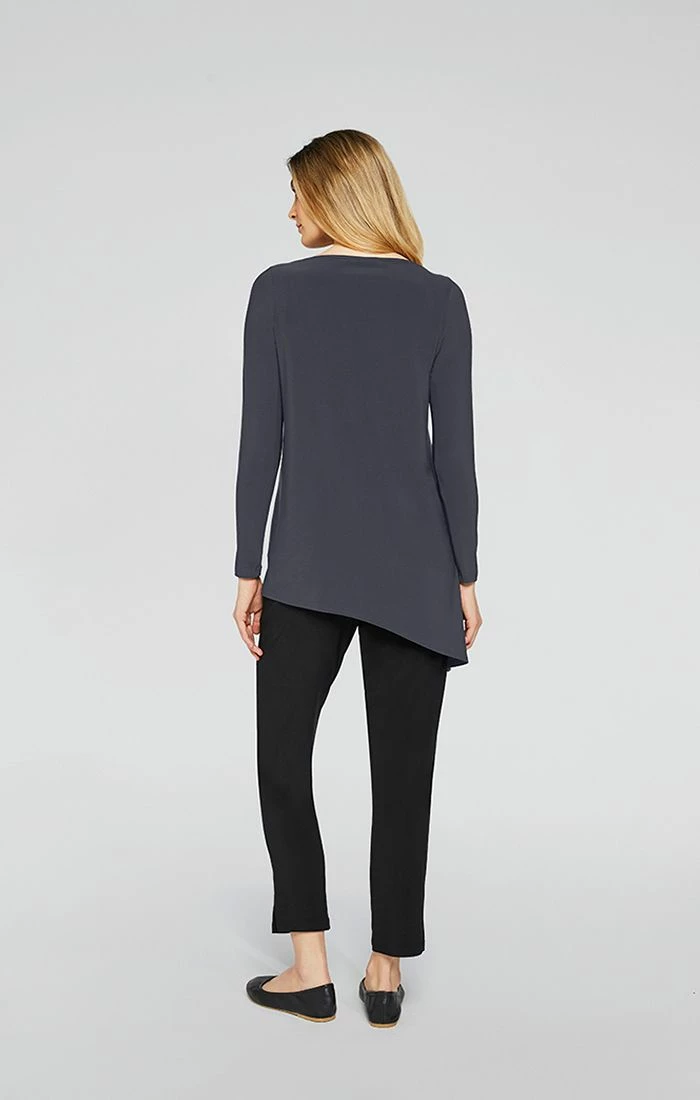 Sympli Halo Angle Tunic, Long Sleeve, Graphite Sympli