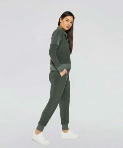 Sympli Sympli Motion Sweatshirt, Melange Olive