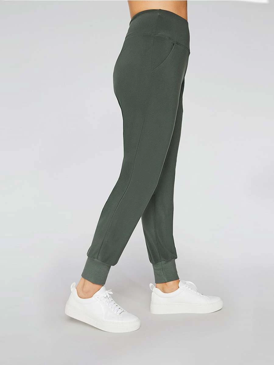 Sympli Motion Trim Cuff Jogger, Melange Olive Sympli