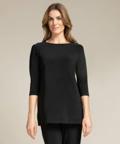 Sympli Sympli Nu Ideal Tunic 3/4 Sleeve, Black
