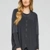 Sympli Zest Boxy Tunic, Long Sleeve, Graphite Sympli