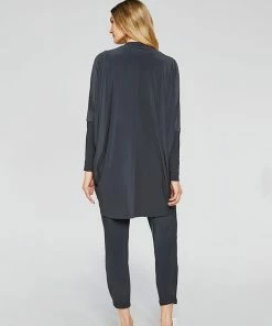 Sympli Zest Boxy Tunic, Long Sleeve, Graphite Sympli