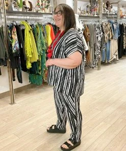 Trine Kryger Simonsen Alissa Relaxed Pant, Black/White Trine Kryger Simonsen