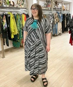 Trine Kryger Simonsen Trine Kryger Simonsen Luni Angled Panel Dress, Black/White