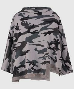 Alembika Alembika Urban Camo Hi Lo Boxy Top, Grey