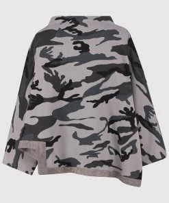 Alembika Alembika Urban Camo Hi Lo Boxy Top, Grey