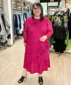 Vanite Couture Vanité Couture Floral Embroidered Dress, Rose