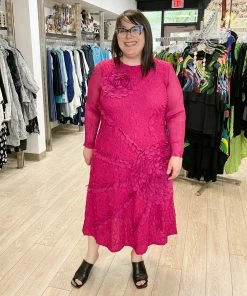 Vanite Couture Vanité Couture Floral Embroidered Dress, Rose