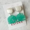 Zsiska Ava Post Drop Earrings, Turquoise