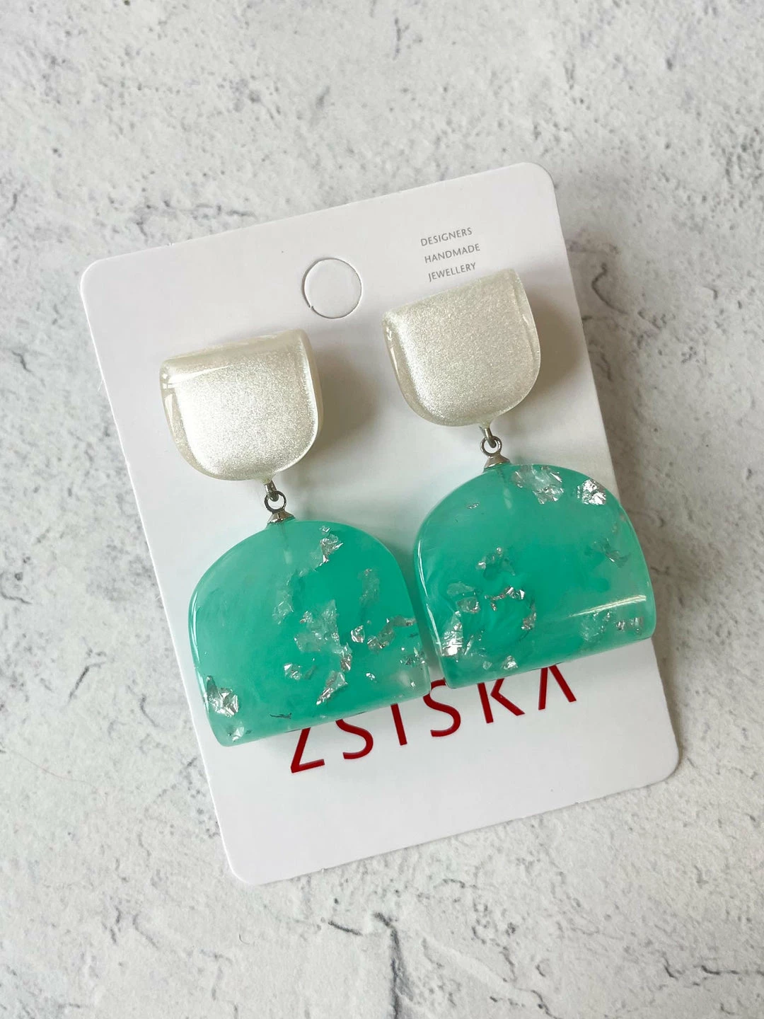 Zsiska Ava Post Drop Earrings, Turquoise