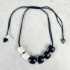 Zsiska Bellissima Large 6 Bead Adjustable Necklace, Blue/White