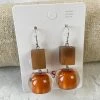 Zsiska Colorful Beads Marbled Accent Mix Shape Drop Earrings, Amber Zsiska