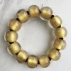 Zsiska Colorfulbeads Medium Bead Stretch Bracelet - Gold Zsiska