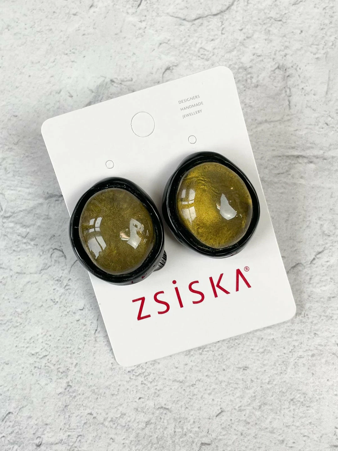 Zsiska Zsiska Glam Clip On Earrings, Green