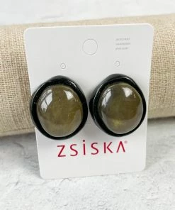 Zsiska Zsiska Glam Clip On Earrings, Green