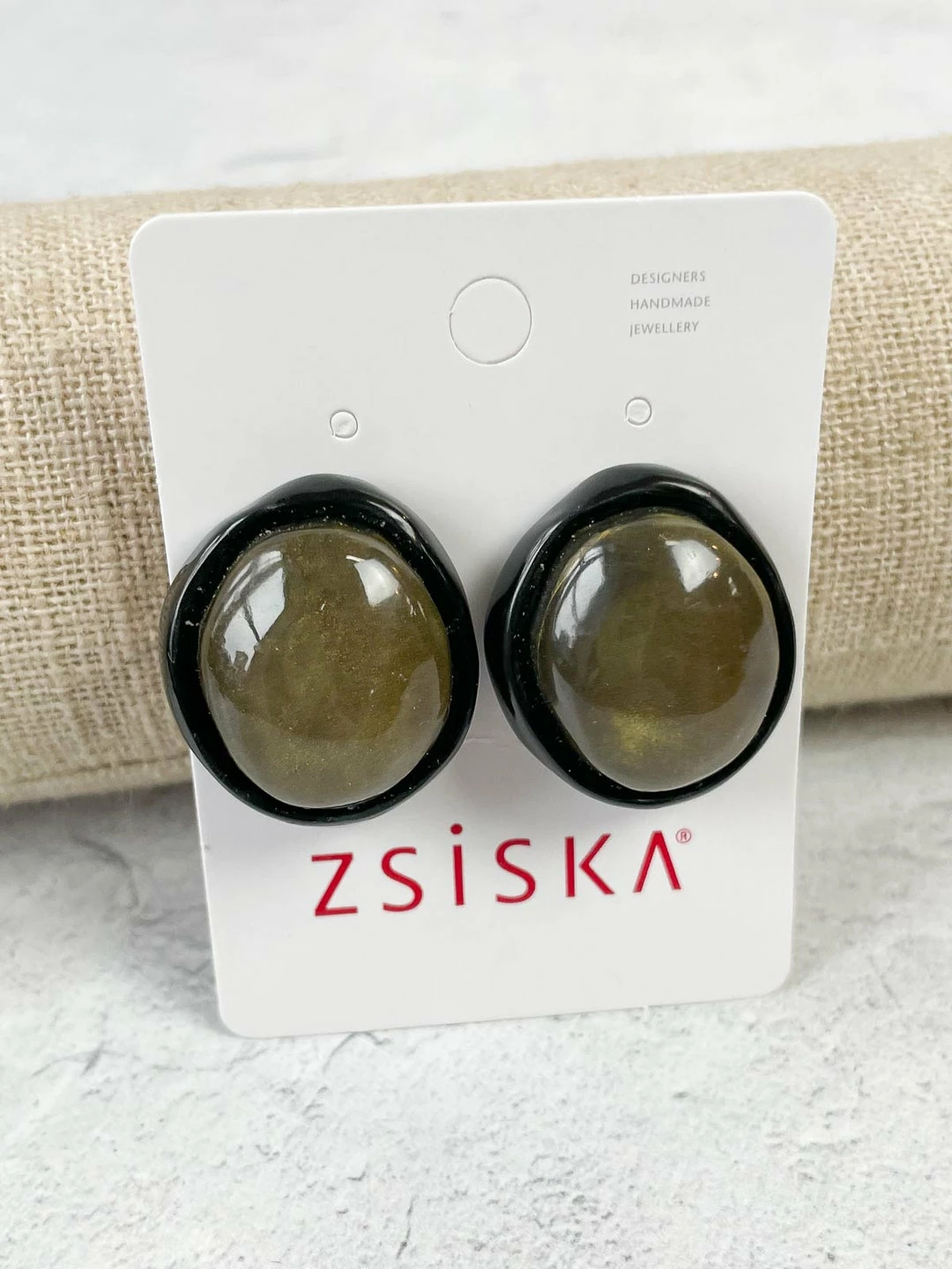 Zsiska Zsiska Glam Clip On Earrings, Green