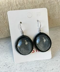 Zsiska Glam Wire Drop Earrings, Anthracite Zsiska