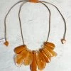 Zsiska Kamala 8 Bead Bib Necklace, Orange
