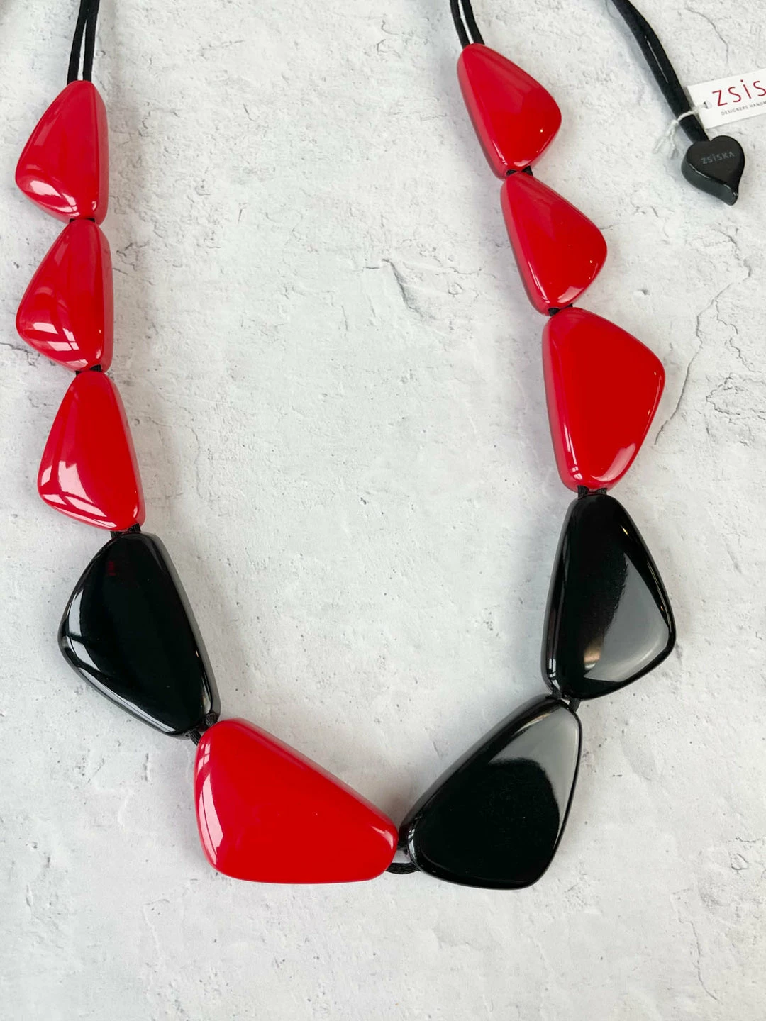 Zsiska Olivia 10 Bead Adjustable Necklace, Red