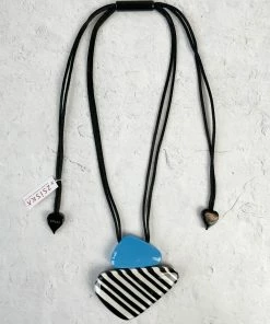 Zsiska Olivia 2 Bead Pendant Necklace, Blue