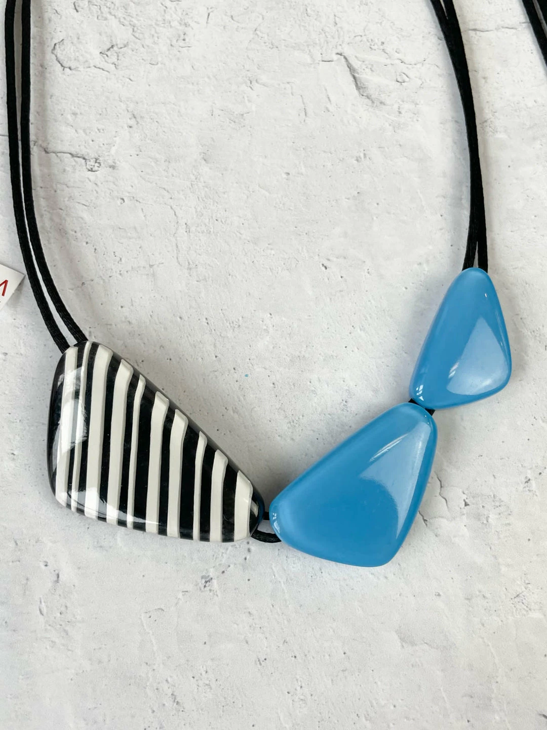 Zsiska Olivia 3 Bead Adjustable Necklace, Blue Zsiska