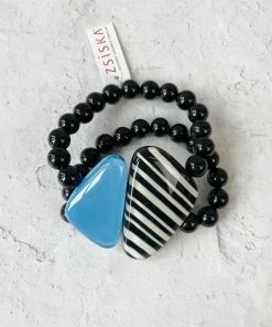 Zsiska Zsiska Olivia Double Strand Bracelet, Blue