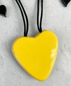 Zsiska Olivia Heart Pendant Necklace, Yellow
