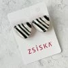 Zsiska Zsiska Olivia Post Stud Earrings, Red