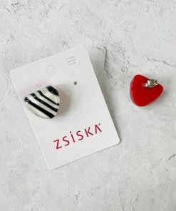 Zsiska Zsiska Olivia Post Stud Earrings, Red