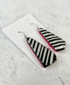 Zsiska Zsiska Olivia Wire Drop Earrings, Red