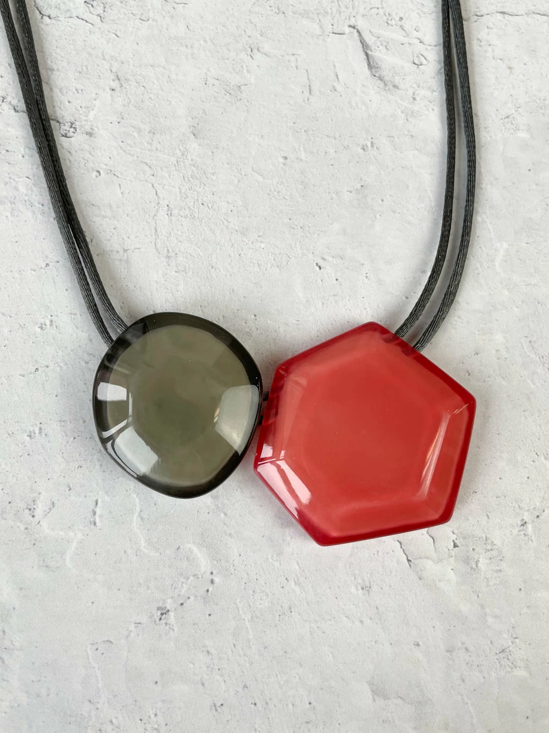 Zsiska Playa 2 Bead Adjustable Necklace, Pink Zsiska