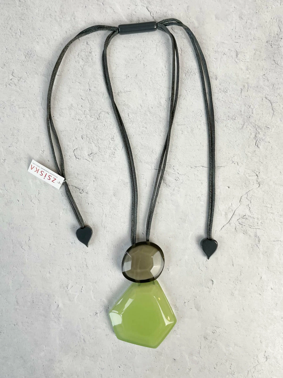 Zsiska Zsiska Playa 2 Bead Pendant Necklace, Green