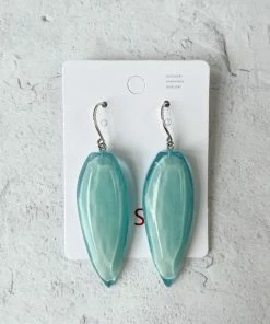 Zsiska Playa Wire Drop Earrings, Aqua