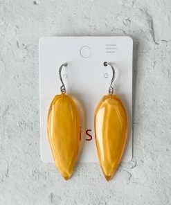 Zsiska Playa Wire Drop Earrings, Orange Zsiska