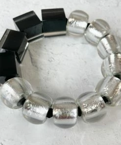 Zsiska Precious Mix Bead Bracelet, Silver