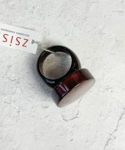 Zsiska Raquel Round Ring, Pink Zsiska