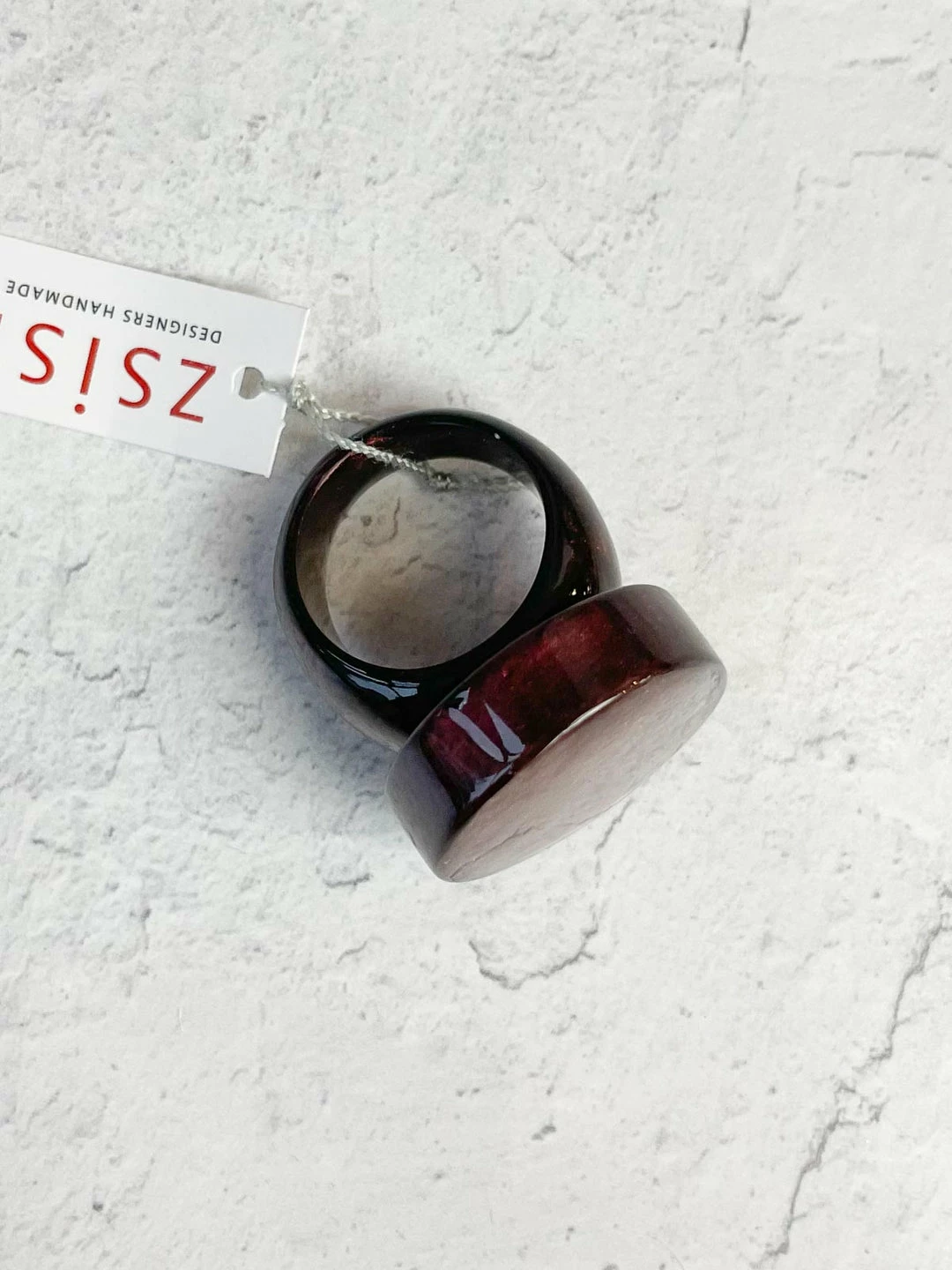 Zsiska Raquel Round Ring, Pink Zsiska