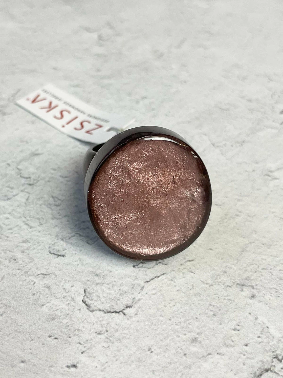 Zsiska Raquel Round Ring, Pink Zsiska