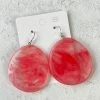 Zsiska Sabaai Large Wire Drop Earrings, Red