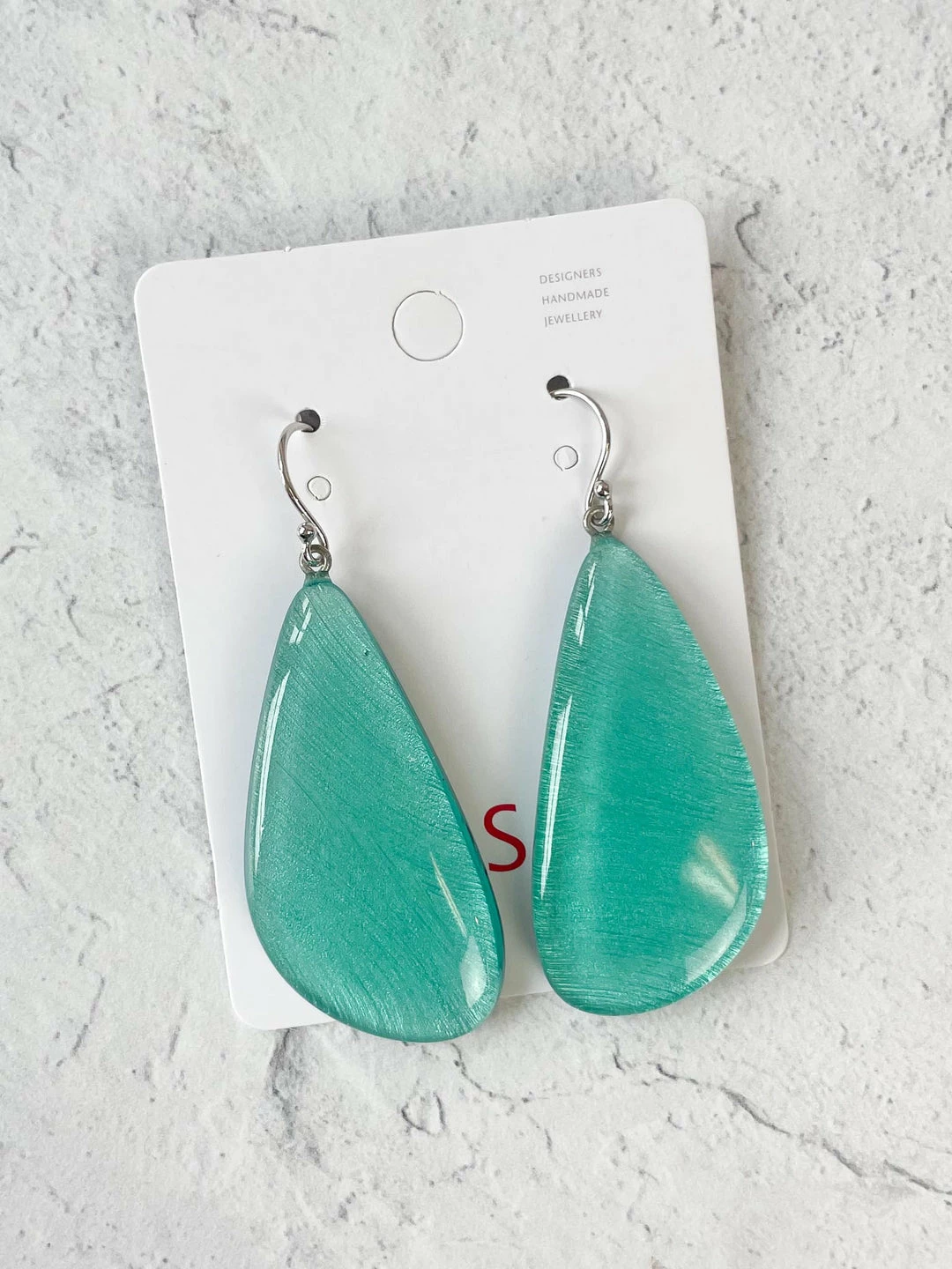 Zsiska Zsiska Sophia Medium Wire Drop Earrings, Turquoise