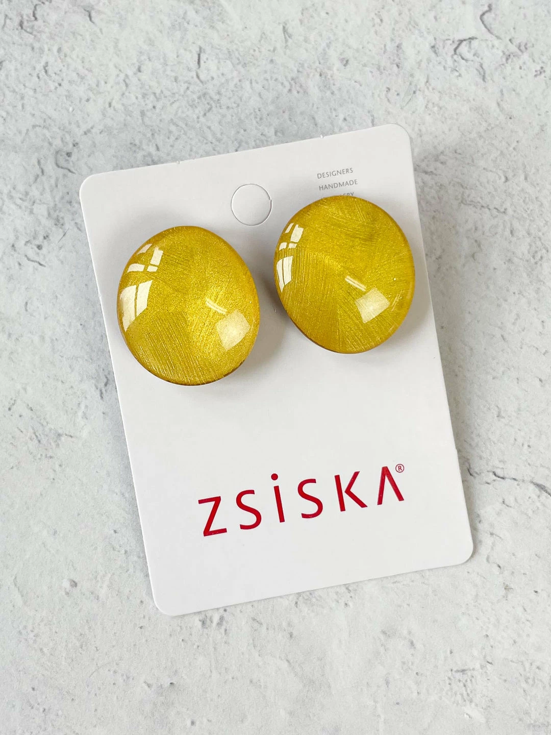 Zsiska Sophia Stud Post Earrings, Yellow Zsiska