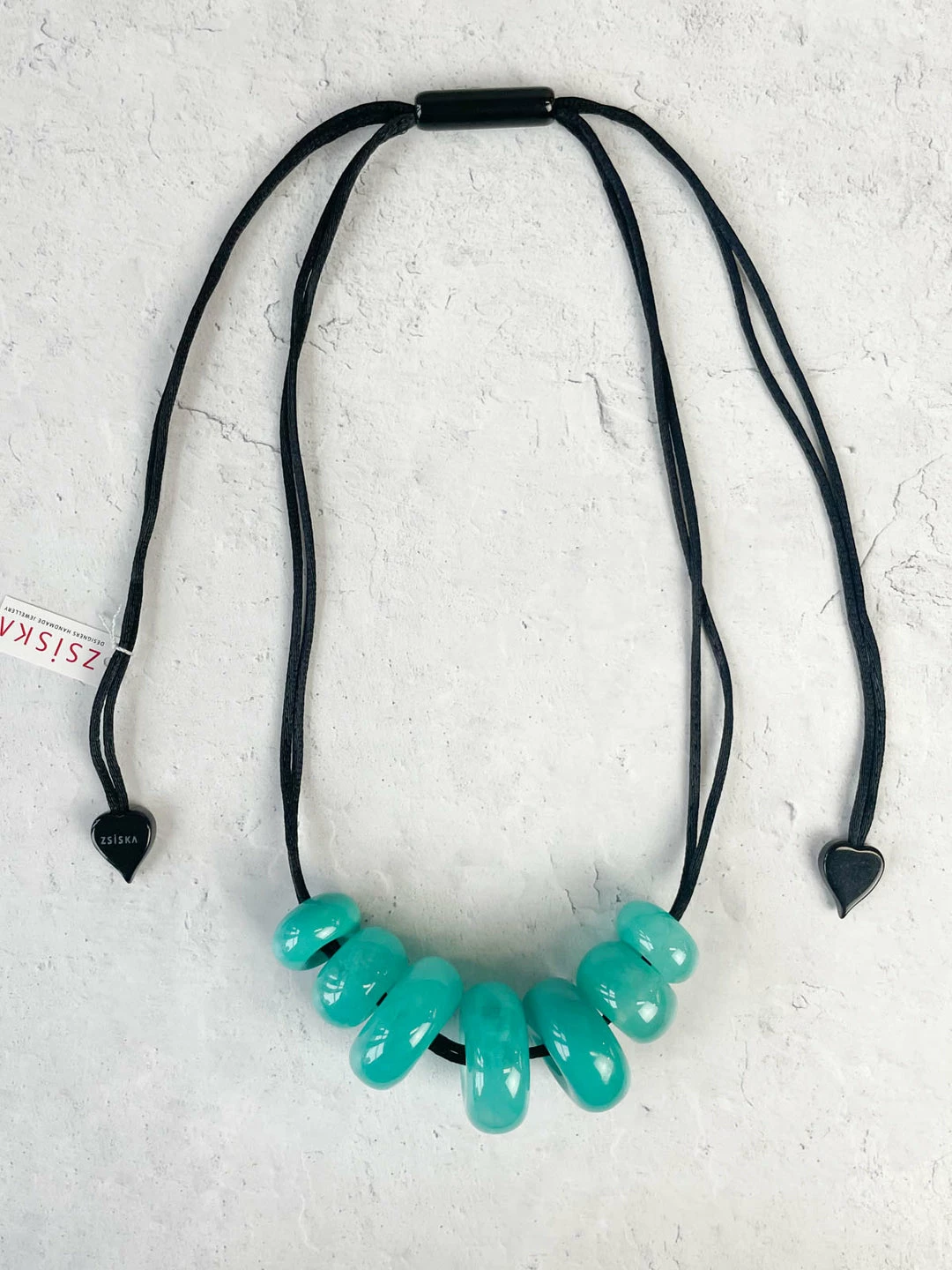 Zsiska Whimsical 7 Bead Necklace, Turquoise