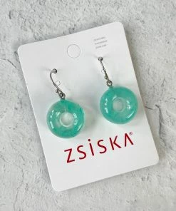 Zsiska Whimsical Small Wire Drop Earrings, Turquoise