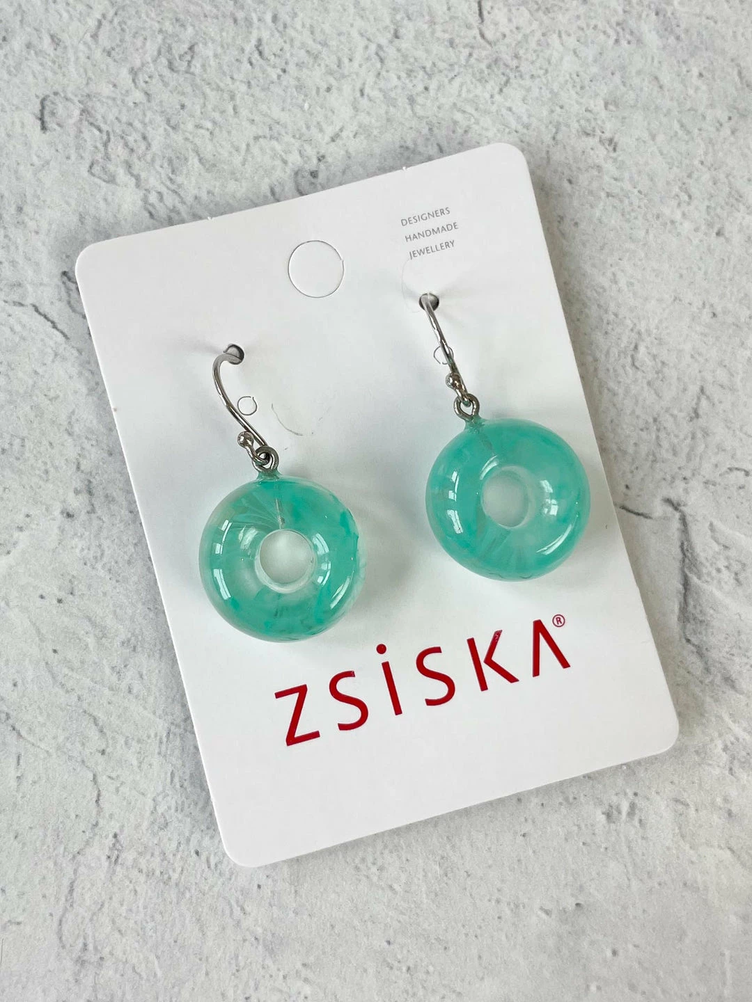 Zsiska Whimsical Small Wire Drop Earrings, Turquoise