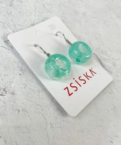 Zsiska Whimsical Small Wire Drop Earrings, Turquoise