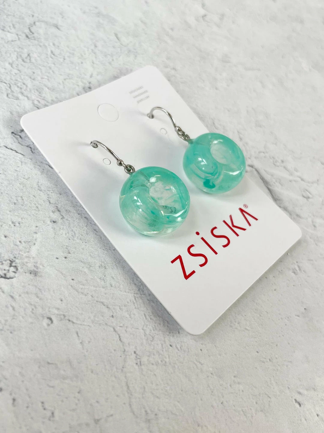 Zsiska Whimsical Small Wire Drop Earrings, Turquoise