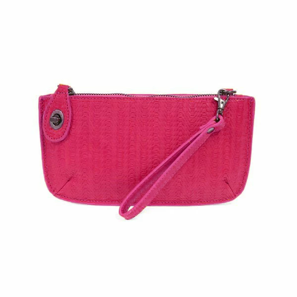 Joy Susan Woven Crossbody Wristlet Clutch, Fuchsia Joy Susan
