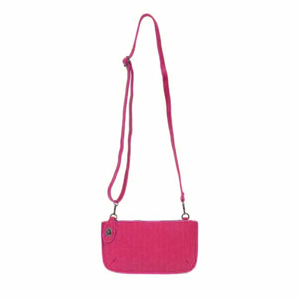 Joy Susan Woven Crossbody Wristlet Clutch, Fuchsia Joy Susan